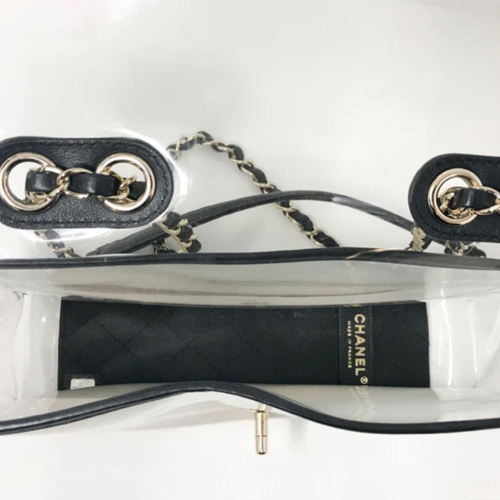 Authentic Chanel Sand By The Sea Flap Bag PVC with Lambskin Medium - Picture 7 of 10